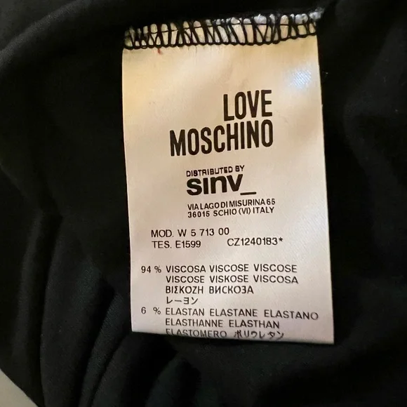 Love Moschino black viscose dress in size US8 - Picture 9 of 9